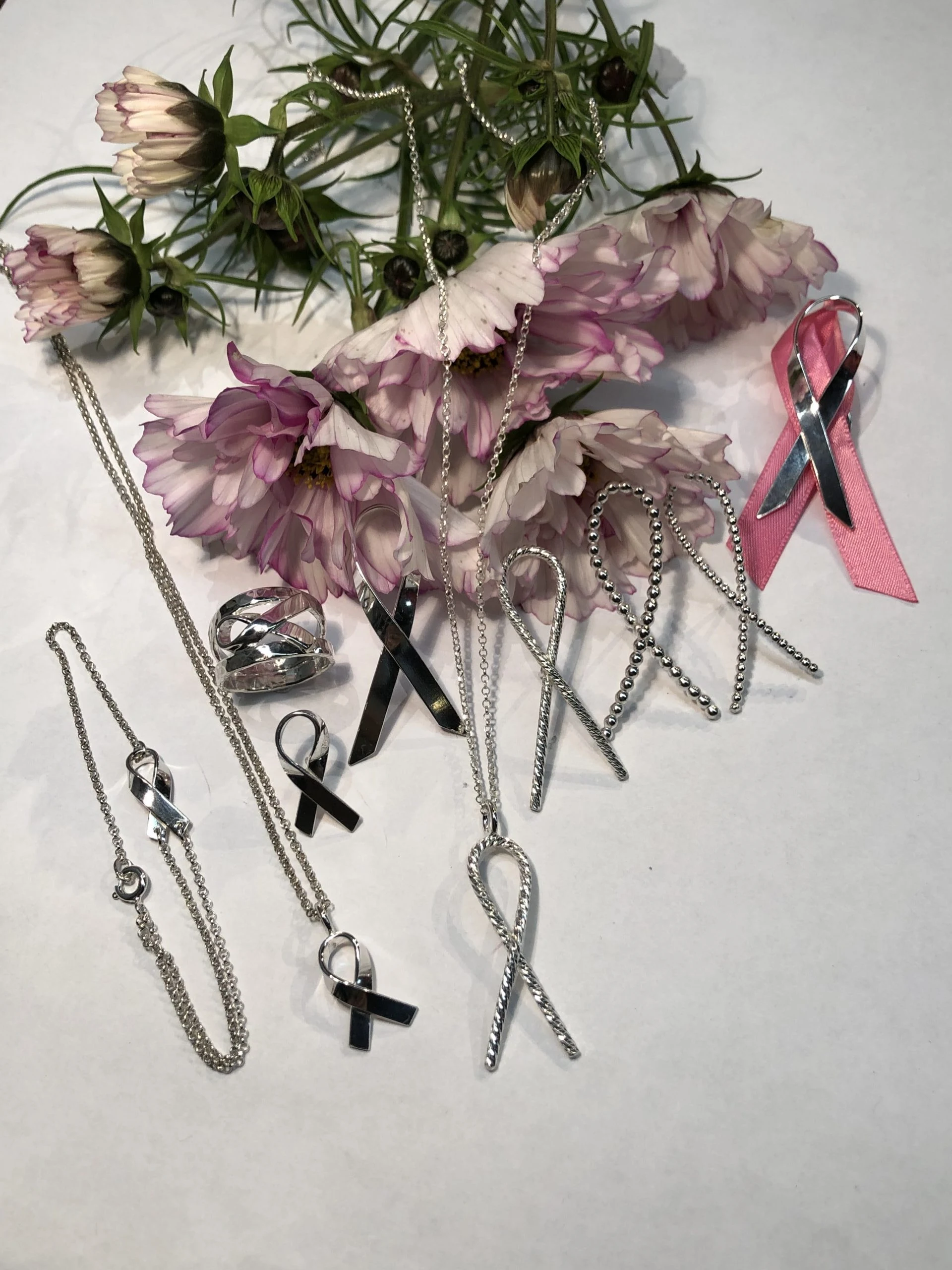Cancerband i silver
